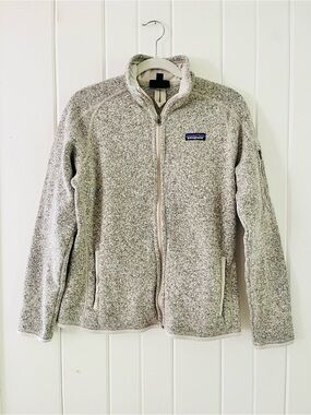 Patagonia Better Sweater Heathered Beige Full-Zip Fleece Jacket, Sz M (P2P 21”)